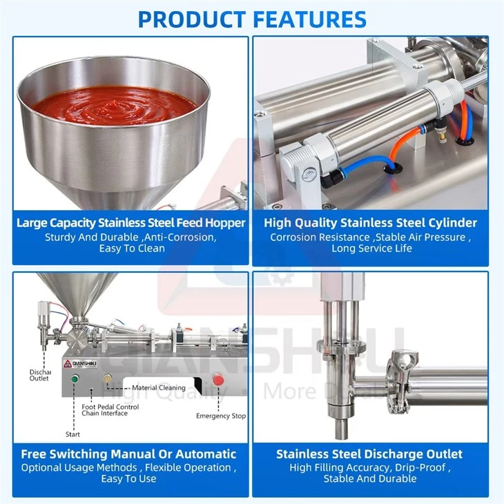 Manual Liquid Filling Machine Features